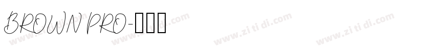 BROWN PRO字体转换